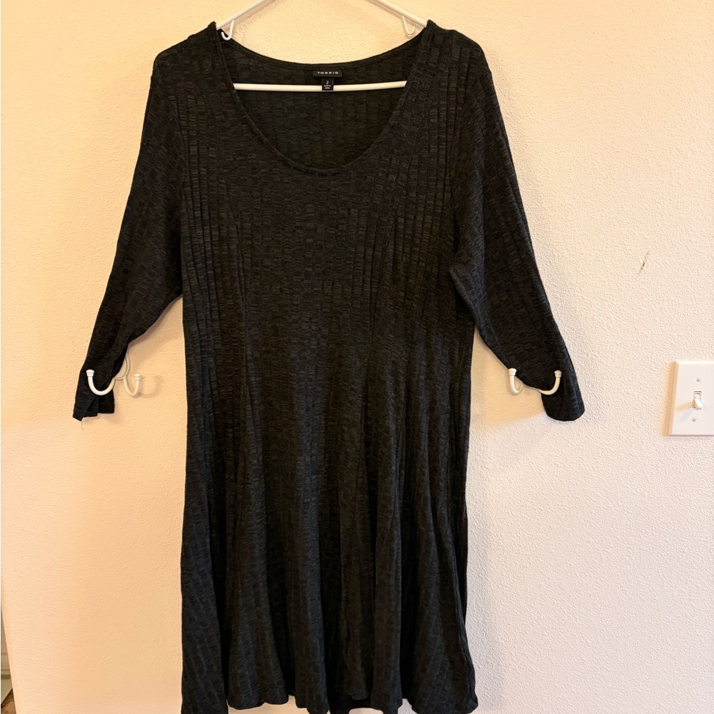 Torrid Dark Green Long Sleeve Dress